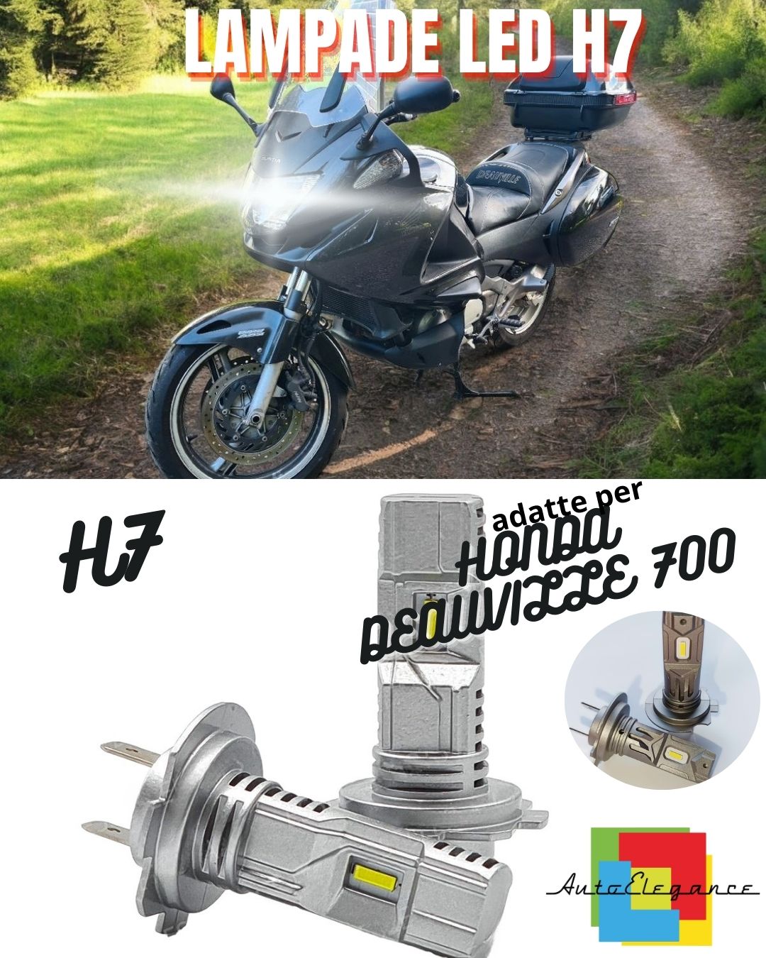 ✨LAMPADA LED H7 CANBUS PER ANABBAGLIANTE PER HONDA DEAUVILLE 700 6000K✨