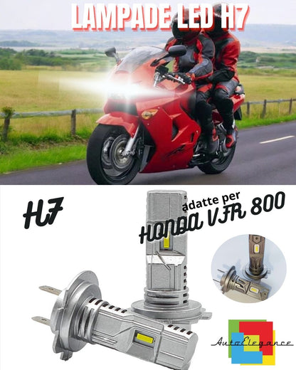 😎KIT LED H7 6000K BIANCO 6000 LUMEN HONDA VFR 800 2002-2005 COMPATTE😎