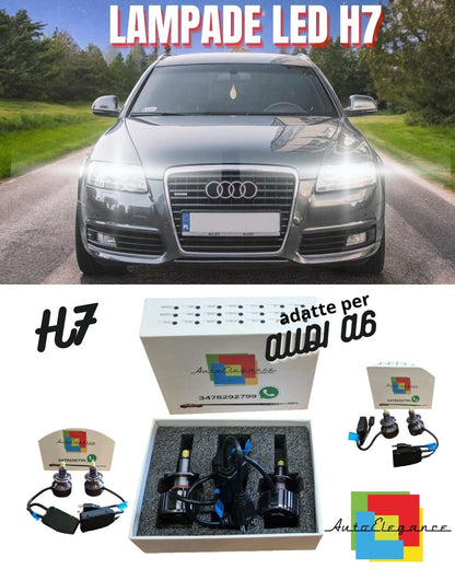 🔥LED KIT H7 CANBUS AUDI A6 C6 + AVANT WITH 360° LED 9600 LUMEN 6000K WHITE🔥