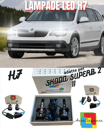 🔥KIT FULL LED H7 6000K CANBUS LED PER LENTICOLARI SKODA SUPERB 2 II NO AVARIA🔥
