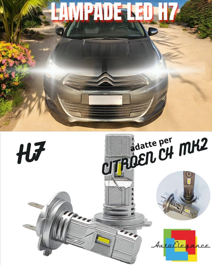 🤩CITROEN C4 MK2 II H7 LED KIT 6000K WHITE 6000 LUMEN CANBUS LOW BEAM🤩 