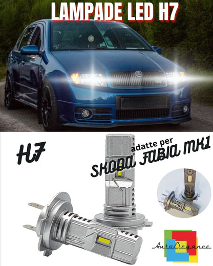 ✨KIT LED H7 PER SKODA FABIA MK1 6000K BIANCO 6000 LUMEN CANBUS ANABBAGLIANTI✨