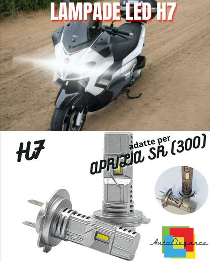 😍LAMPADA LED H7 6000K CANBUS PER ABBAGLIANTI APRILIA SR (300) (2011-2016) MAX😍