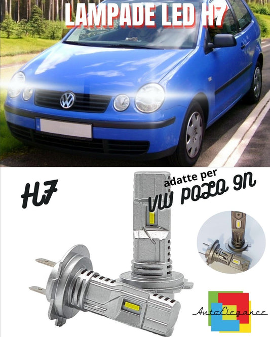 H7 LED KIT FOR VW POLO 9N PRE-RESTYLING 6000K LUMEN CANBUS LOW BEAM 