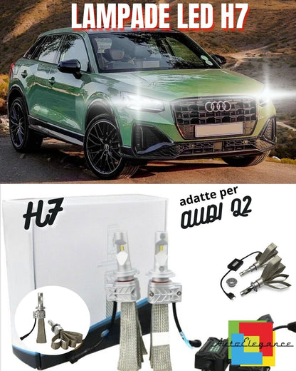 KIT LED H7 6500K FULL CANBUS 8000 LUMEN LED LAMPADE PER AUDI Q2