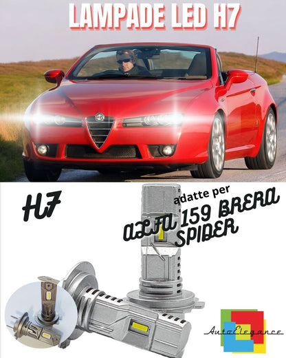❤️ALFA 159 BRERA SPIDER LED H7 KIT WITH HALOGEN HEADLIGHTS 6000K HIGH BEAM LUMEN❤️ 
