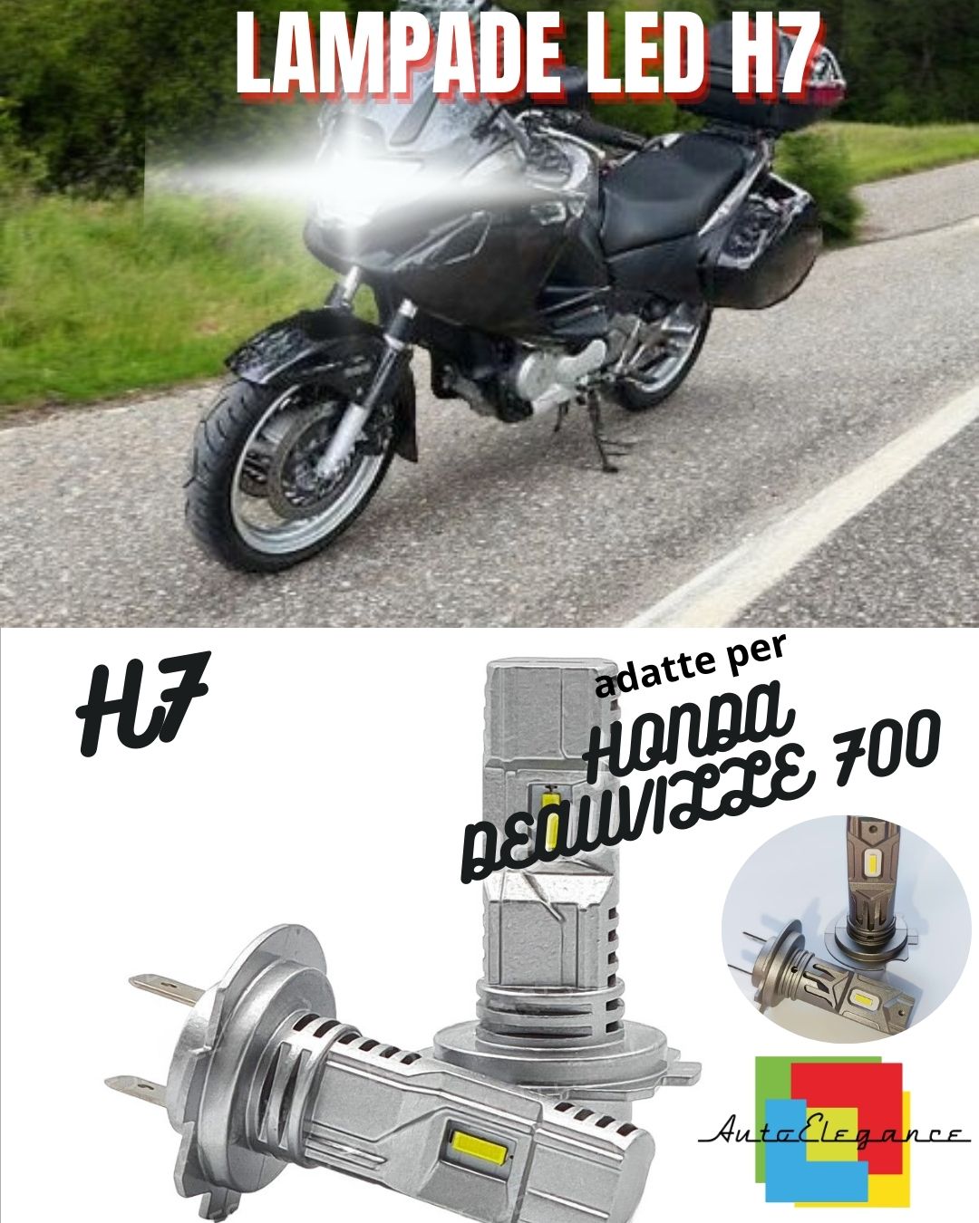 😎LAMPADA LED H7 CANBUS PER ANABBAGLIANTE PER HONDA DEAUVILLE 700 6000K😎