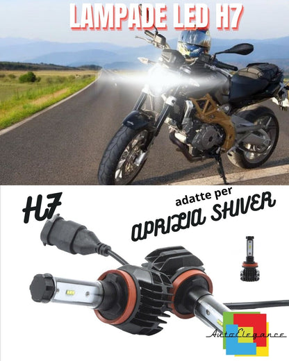 ✨KIT LED H7 6000K CANBUS XENON 9800 APRILIA SHIVER REAL LUMENS LAMPS✨ 