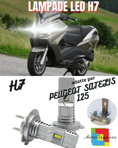 😎H7 6000K CANBUS LED LAMP FOR HIGH BEAM PEUGEOT SATELIS 125 (2006-2008) 😎 
