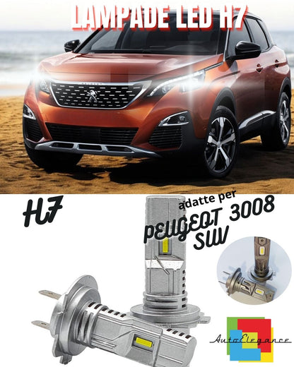 🤎H7 LED KIT FOR PEUGEOT 3008 SUV 6000K WHITE 6000 LUMEN CANBUS LOW BEAM🤎 