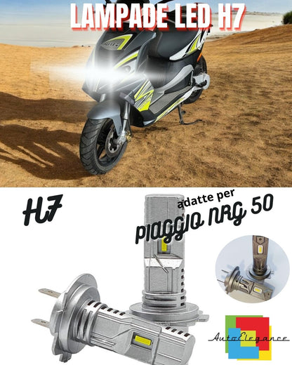 ❤️H7 CANBUS LED LAMP FOR LOW BEAM PIAGGIO NRG 50 (2010-2015) POWER DT❤️ 