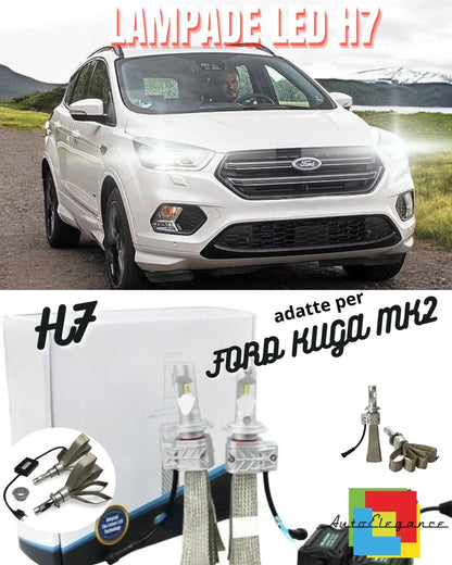 😎KIT LED H7 6500K FULL CANBUS 8000 LUMEN LED LAMPADE PER FORD KUGA MK2😎