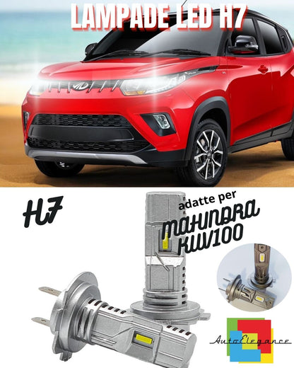 😍KIT LED H7 MAHINDRA KUV100 6000K BIANCO 6000 LUMEN CANBUS ABBAGLIANTI😍