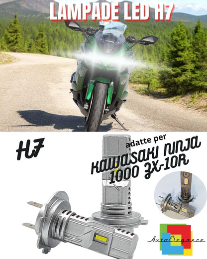 😍LAMPADA LED H7 6000K CANBUS PER ABBAGLIANTI KAWASAKI NINJA 1000 ZX-10R (2016)
