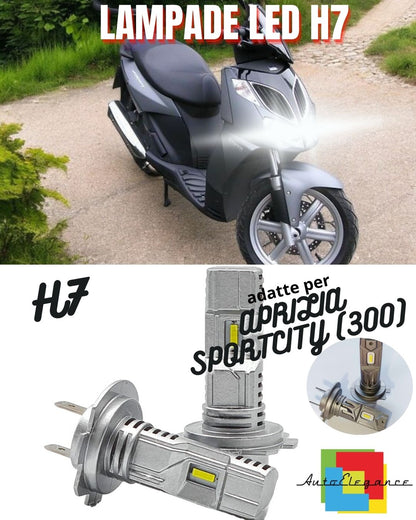 ✨LAMPADA LED H7 CANBUS PER ABBAGLIANTI APRILIA SPORTCITY (300)STREET 2 Pezzi✨