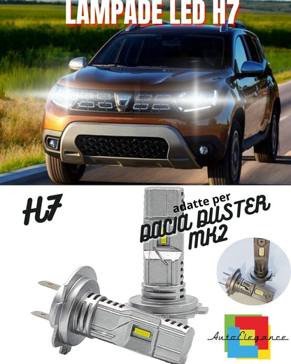 🤎H7 LED KIT DACIA DUSTER MK2 II 6000K WHITE 6000 LUMEN CANBUS LOW BEAM🤎