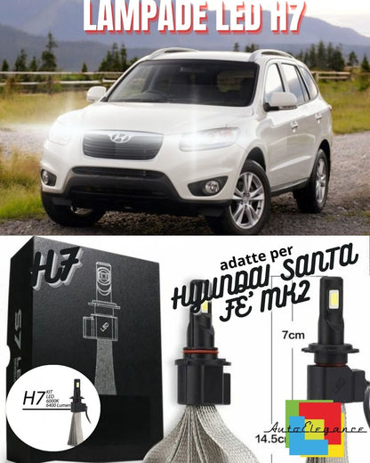 HYUNDAI SANTA FE' MK2 LED HIGH BEAM LAMP KIT H7 6000K 6400 LUMEN 