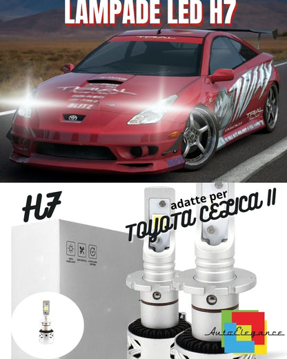 ❤️KIT LED H7 TOYOTA CELICA II 6500K CANBUS 12000LM LUMEN MONO LED LENTICOLARE❤️