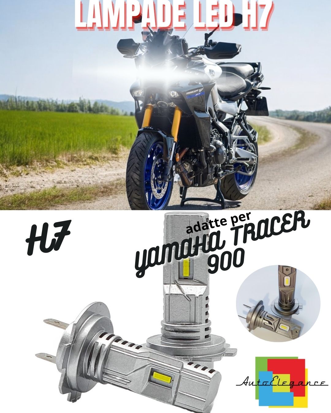 😍LAMPADA LED H7 CANBUS PER ABBAGLIANTE PER YAMAHA TRACER 900 6000K 2 Pezzi😍