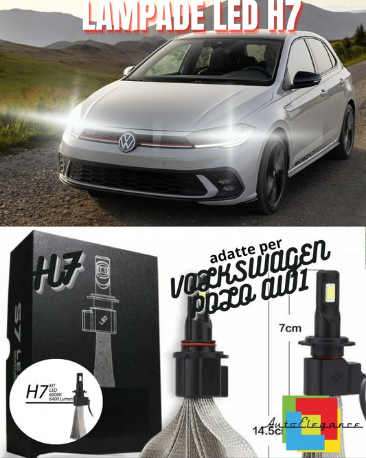 🤍KIT LAMPADE ANABBAGLIANTI LED VOLKSWAGEN POLO AW1 LED H7 6000K XENON XENO🤍