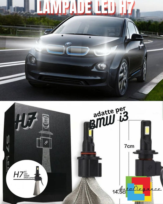 😎BMW i3 LED LOW BEAM LIGHTS KIT LED H7 6000K 6400 LUMEN NO ERROR😎