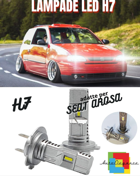 🤩H7 LED KIT FOR SEAT AROSA 6000K WHITE 6000 LUMEN CANBUS LOW BEAM🤩