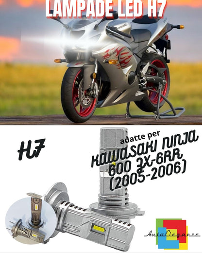 🔥LAMPADA LED H7 CANBUS PER ANABBAGLIANTI KAWASAKI NINJA 600 ZX-6RR 2 Pezzi🔥