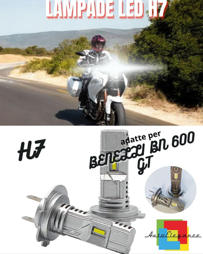 😍LAMPADA LED H7 6000K BIANCO CANBUS PER ABBAGLIANTI BENELLI BN 600 GT 2 Pezzi😍