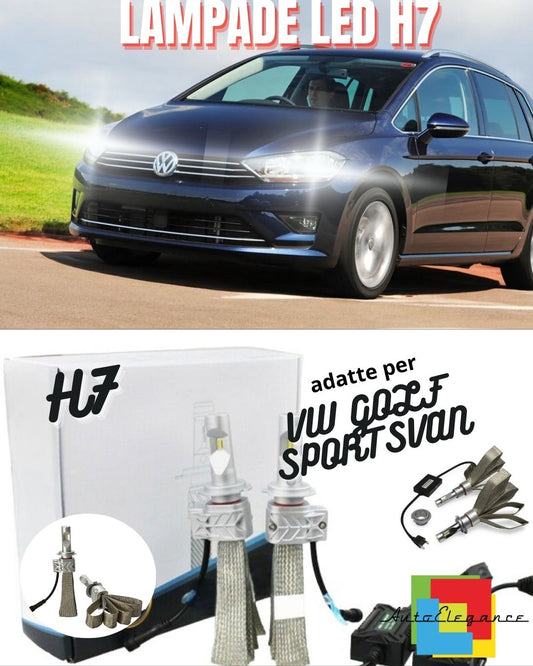 LED KIT H7 6500K FULL CANBUS 8000 LUMEN LED LAMPS FOR VW GOLF SPORTSVAN