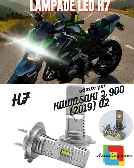 ✨H7 6000K CANBUS 3000 LM LED LAMP FOR HIGH BEAM KAWASAKI Z 900 A2 2 Pieces✨