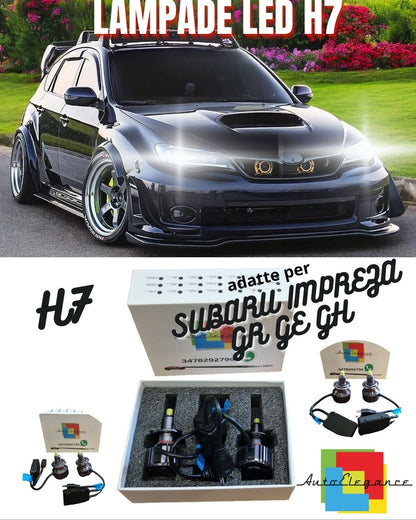 🖤KIT LED H7 PER SUBARU IMPREZA GR GE GH 9600 LUMEN CANBUS NO AVARIA LUCI6000K🖤