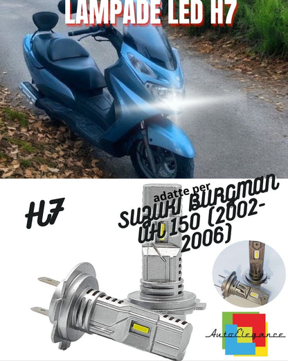 🔥LAMPADA LED H7 6000K CANBUS PER ABBAGLIANTI SUZUKI BURGMAN UH 150 2 Pezzo🔥