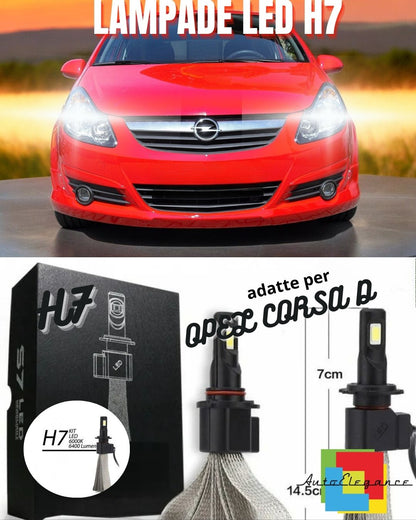 ❤️OPEL CORSA D LED LOW BEAM LAMP KIT LED LAMPS H7 6000K NO ERROR❤️