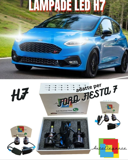 FULL LED KIT H7 CANBUS FORD FIESTA 7 6000K WHITE 9600 LUMEN NO ERROR 