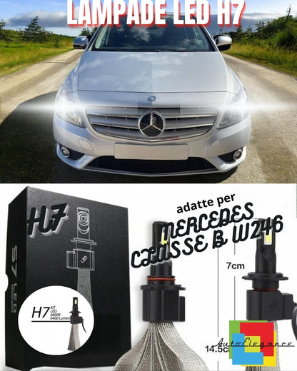 ⭐KIT FULL LED MERCEDES CLASSE B W246 RESTYLING LAMPADE LED H7 6000K BIANCO⭐