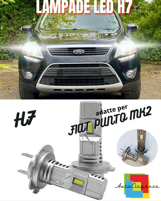 🤩KIT LED H7 PER FORD KUGA MK1 6000K BIANCO 6000 LUMEN CANBUS ABBAGLIANTI🤩
