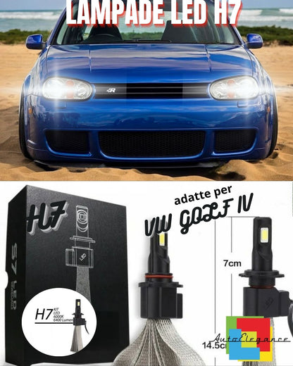 💙LED LOW BEAM VW GOLF IV LED LAMPS H7 6000K NO ERROR 6400 LUMEN💙