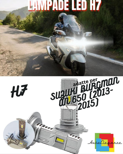 🔥LAMPADA LED H7 6000K CANBUS PER ABBAGLIANTI SUZUKI BURGMAN AN 650 2 Pezzi🔥