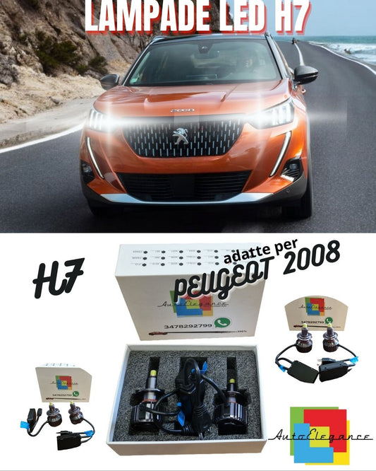 🧡FULL LED KIT H7 6000K CANBUS LED FOR PEUGEOT 2008 LENSES NO FAILURE🧡 