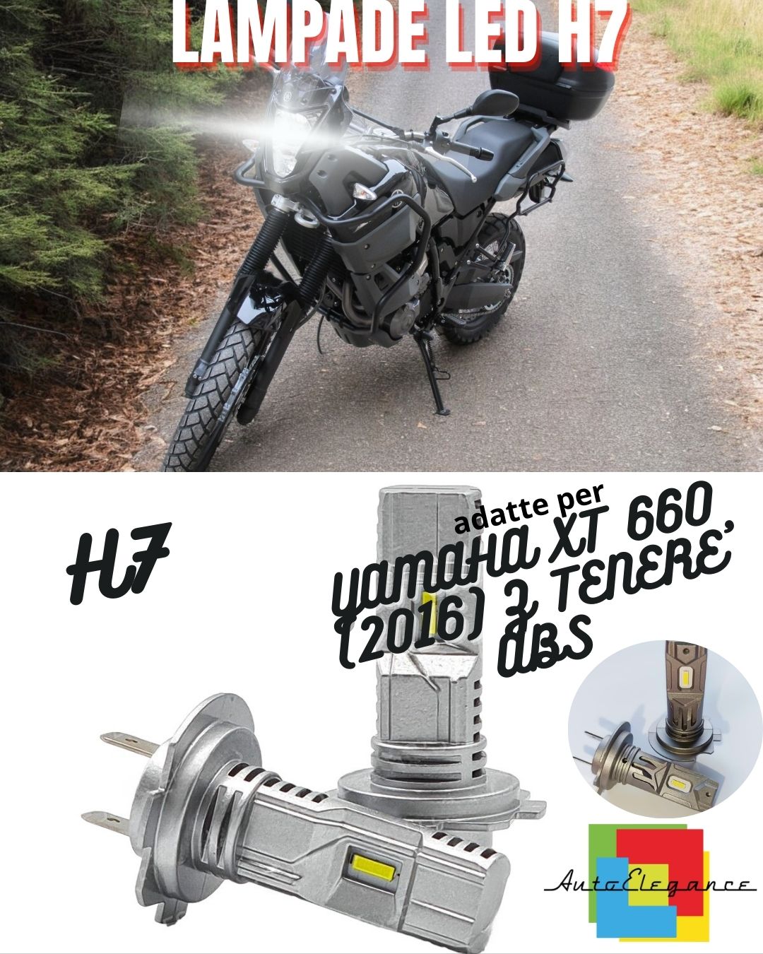 ✨LAMPADA LED H7 6000K CANBUS PER ABBAGLIANTI YAMAHA XT 660Z TENERE ABS 2 Pezzi✨