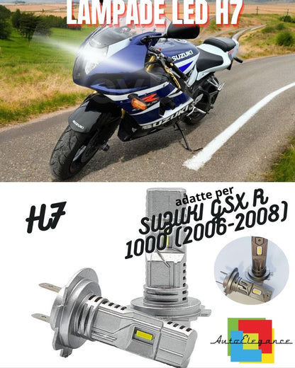💙H7 6000K CANBUS LED LAMP FOR LOW BEAM SUZUKI GSX R 1000 2 Pieces💙 