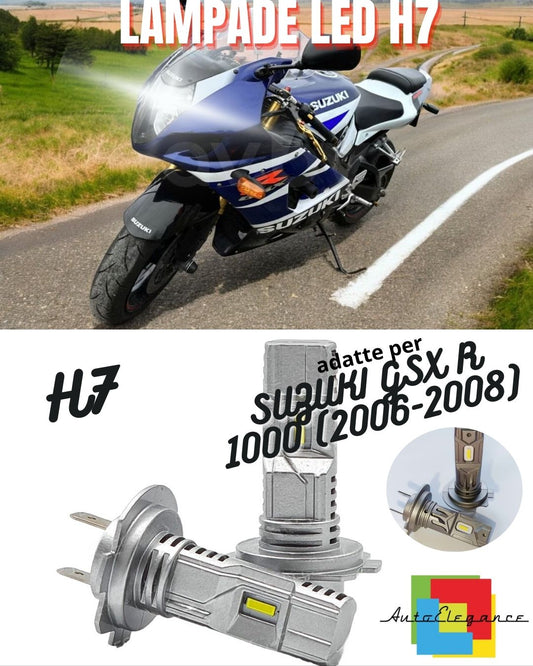 💙H7 6000K CANBUS LED LAMP FOR LOW BEAM SUZUKI GSX R 1000 2 Pieces💙 