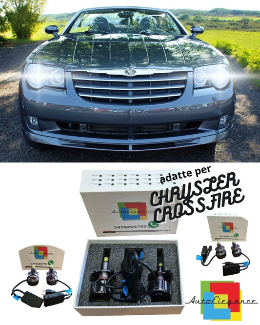 🔥KIT LED H7 CHRYSLER CROSSFIRE 9600 LUMEN 80W CANBUS NO ERROR 6000K🔥 