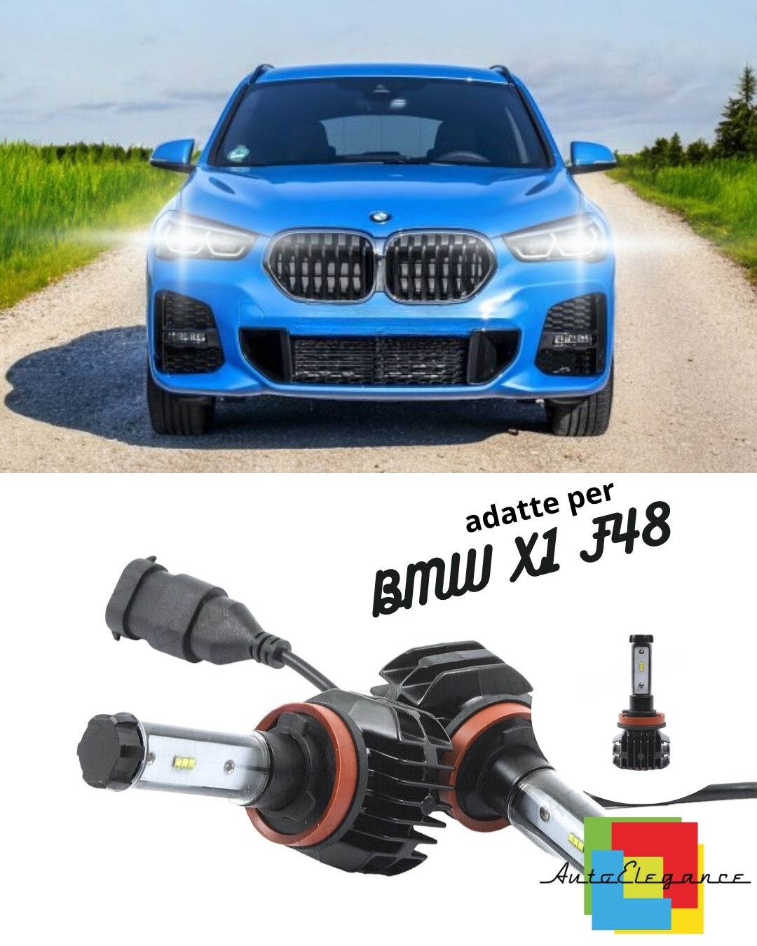 💙KIT LED H7 6000K CANBUS XENON 9800 LM LUMEN BMW X1 F48💙