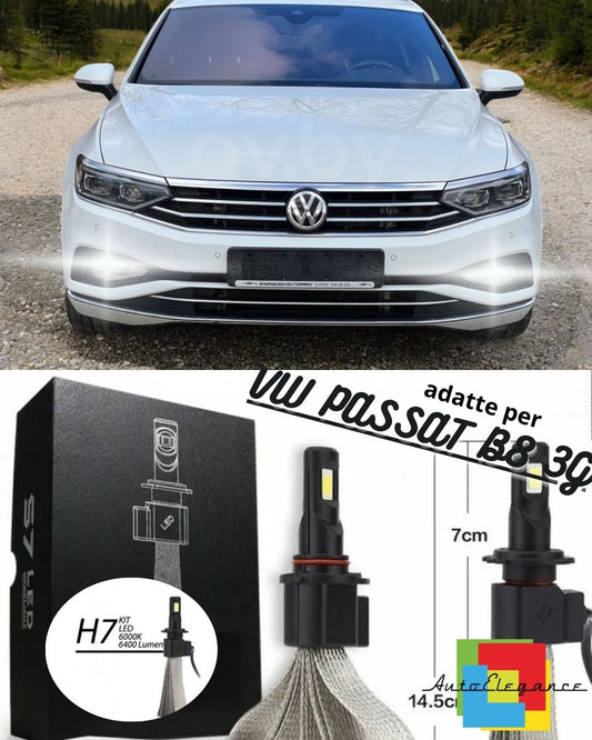 💥FULL LED KIT VW ​​PASSAT B8 3G H8 FOG LIGHTS CANBUS 6000K 6400 LUMEN💥 