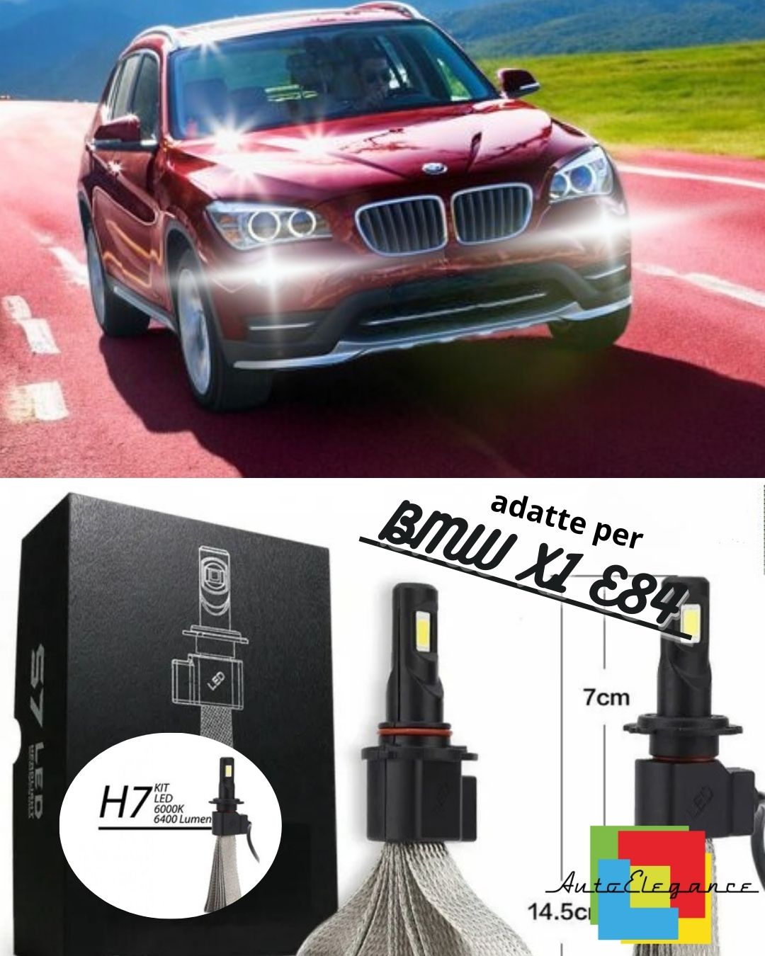 ❤️KIT FULL LED BMW X1 E84 LAMPADE H11 FENDINEBBIA CANBUS 6400 LUMEN 6000K❤️