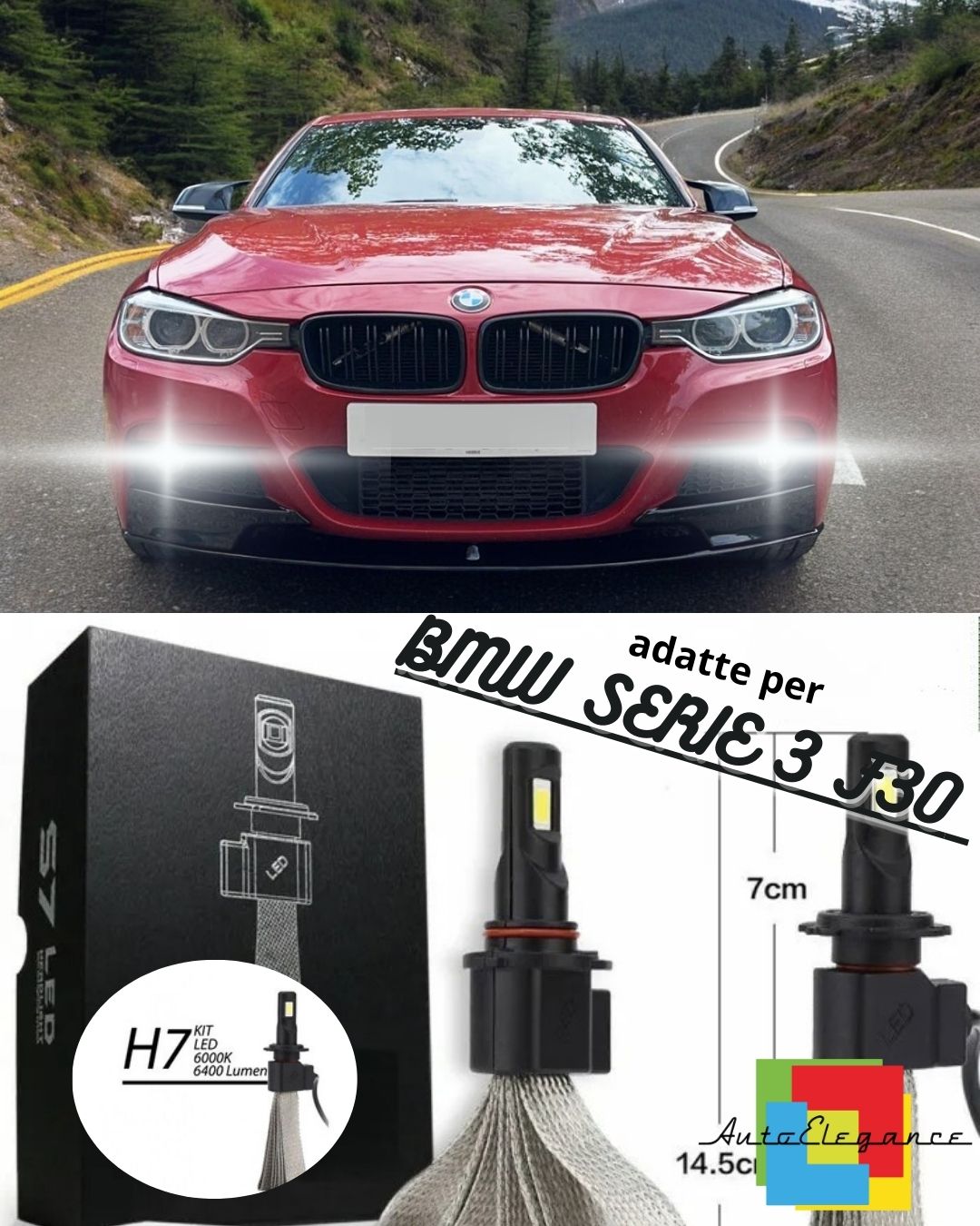 🔥FULL LED KIT BMW SERIES 3 F30 H8 FOG LIGHTS CANBUS 6400 LUMEN 6000K🔥 
