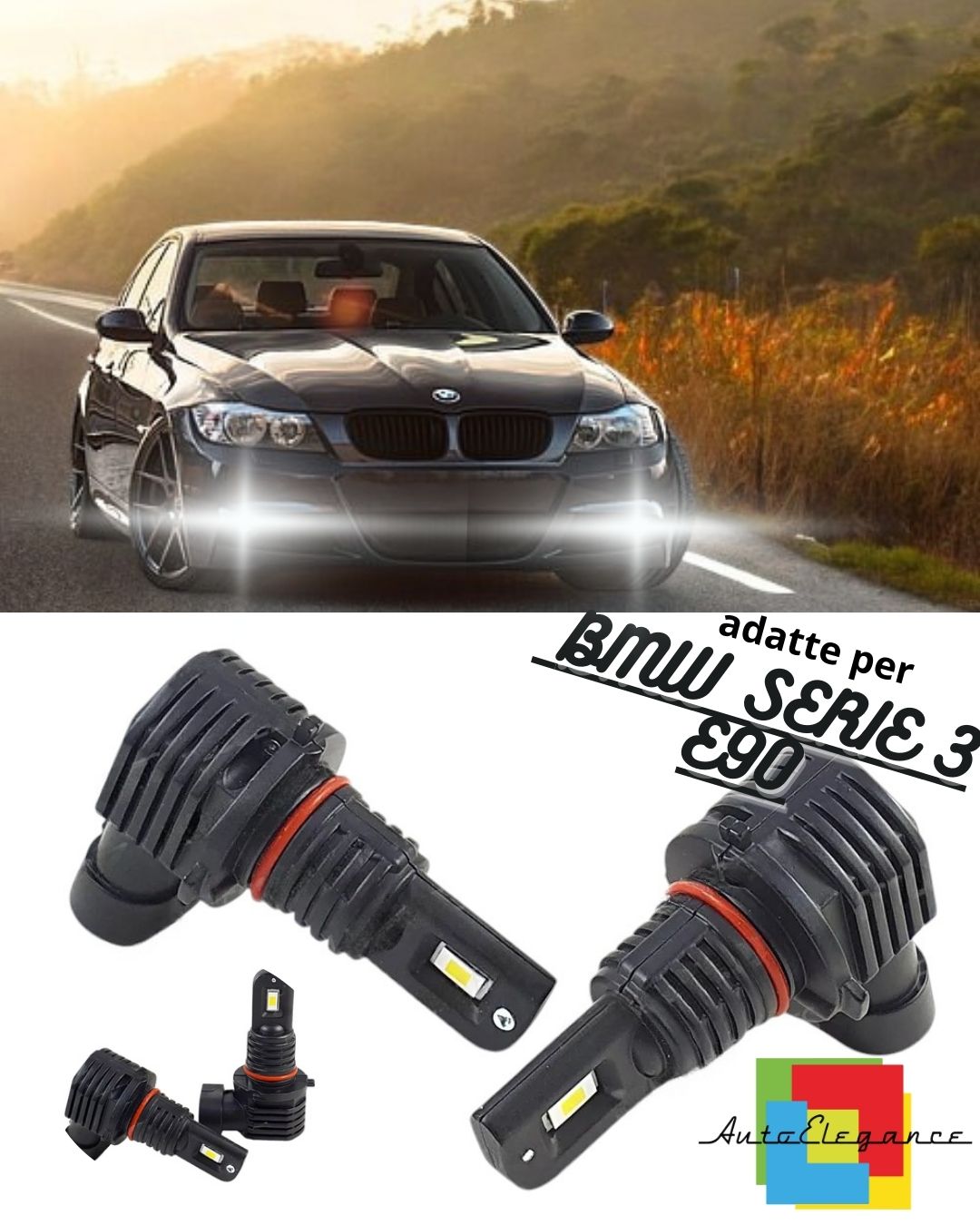 🖤FULL LED KIT BMW SERIES 3 E90 E91 H11 FOG LIGHTS CANBUS 6400 LUMEN🖤 