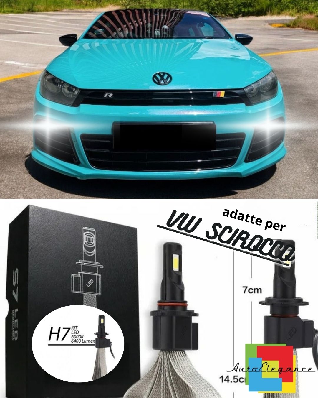 😍FULL LED KIT VW ​​SCIROCCO HB4 FOG LIGHTS CANBUS 6400 LUMEN😍 