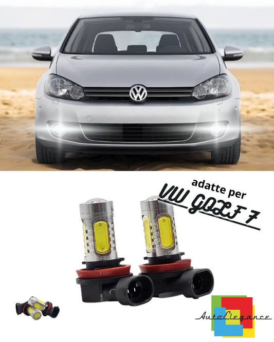 🔥PAIR OF FOG LIGHTS H11 LED CREE COB CANBUS VW GOLF 7 100% NO ERROR🔥 